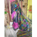 Pure Handwoven Zari Tussar Silk with handblock print-Z122001-6