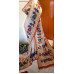 Pure Handwoven Zari Tussar Silk with handblock prints  -Z122013-23