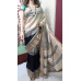 Pure Handwoven Zari Tussar Silk with handblock prints - Z122024-34