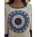 Chanderi Cotton Dress ,embroidered dress  VO130WA0070 Dark red,Blue ,cream