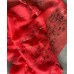 Pure Organza Silk Saree Hand painted - Red organza saree - TI125R - Alia bhat Saree