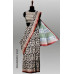  Pure Chanderi Silk Saree with Block print  with blouse    IND002