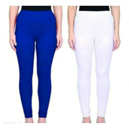 Leggings - Blue/white -Plain color Leggings - Stretchable Leggings -Combo offer  !! Vb007g