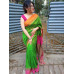 Pure Khadi Cotton saree - Green Saree - Temple design saree -Dailywear saree
