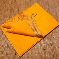 Maheshwari silk cotton saree - small border saree -Yellow saree - Party wear saree - Special occasion saree