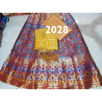 Multi Colour Brocade Lehenga with Pure Benarasi Silk Dupatta
