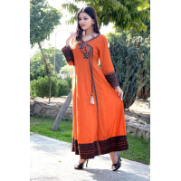 Long embroidered kurti/gown
