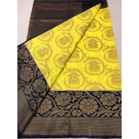 Traditional Linen Silk Benaras Handloom Saree - 0031