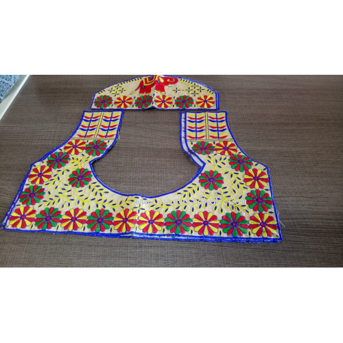  Un Stitched  blouse material in  Beautiful Kutch hand work 