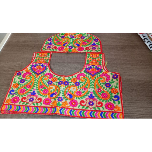   Un stitched blouse material  Beautiful Kutch hand work