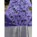 Designer Purple Kalamkari Saree with Butterflies & Broad Silver Zari Borders - FS155