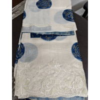 Designer Off-White Kota Saree with Bandini Print & Embroidered Borders - FS264 Designer Off-White Kota Saree with Bandini Print & Embroidered Borders - FS264