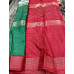 Exclusive Green Soft Silk Saree with Red Zari Borders - FS290 Exclusive Green Soft Silk Saree with Red Zari Borders - FS290