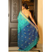 Pure Handloom Zari Embroidered Linen Saree – HJ063 - Blue