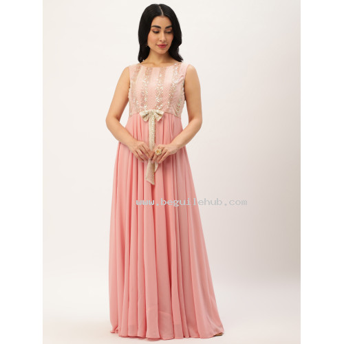 Pink Rayon Gown - LF247