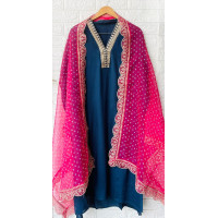 Beautiful Pure Muslin Semi Stitched Salwar Suit - LV019