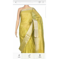 Pure Handloom Linen Checks Saree - NS013