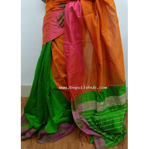 Mahaparr silk cotton saree-123