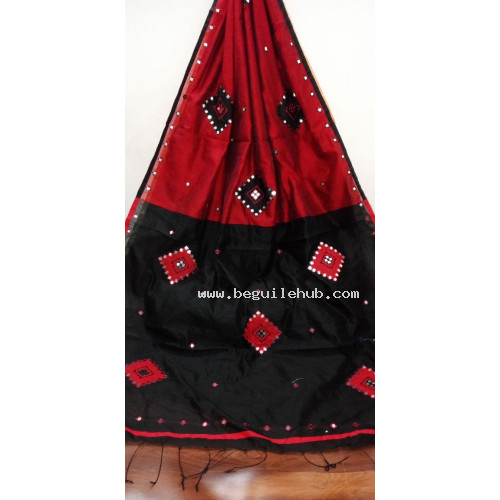 Mirror silk cotton saree