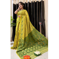 Beautiful Anurupa Jamdani Saree - SS002- Yellow
